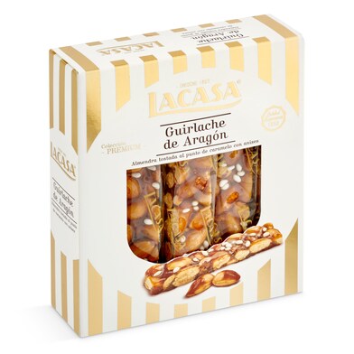 Turrón de guirlache de aragón Lacasa caja 240 g-0