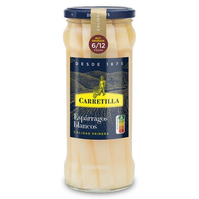 Espárragos blancos extra muy gruesos 6/12 piezas Carretilla frasco 325 g-0