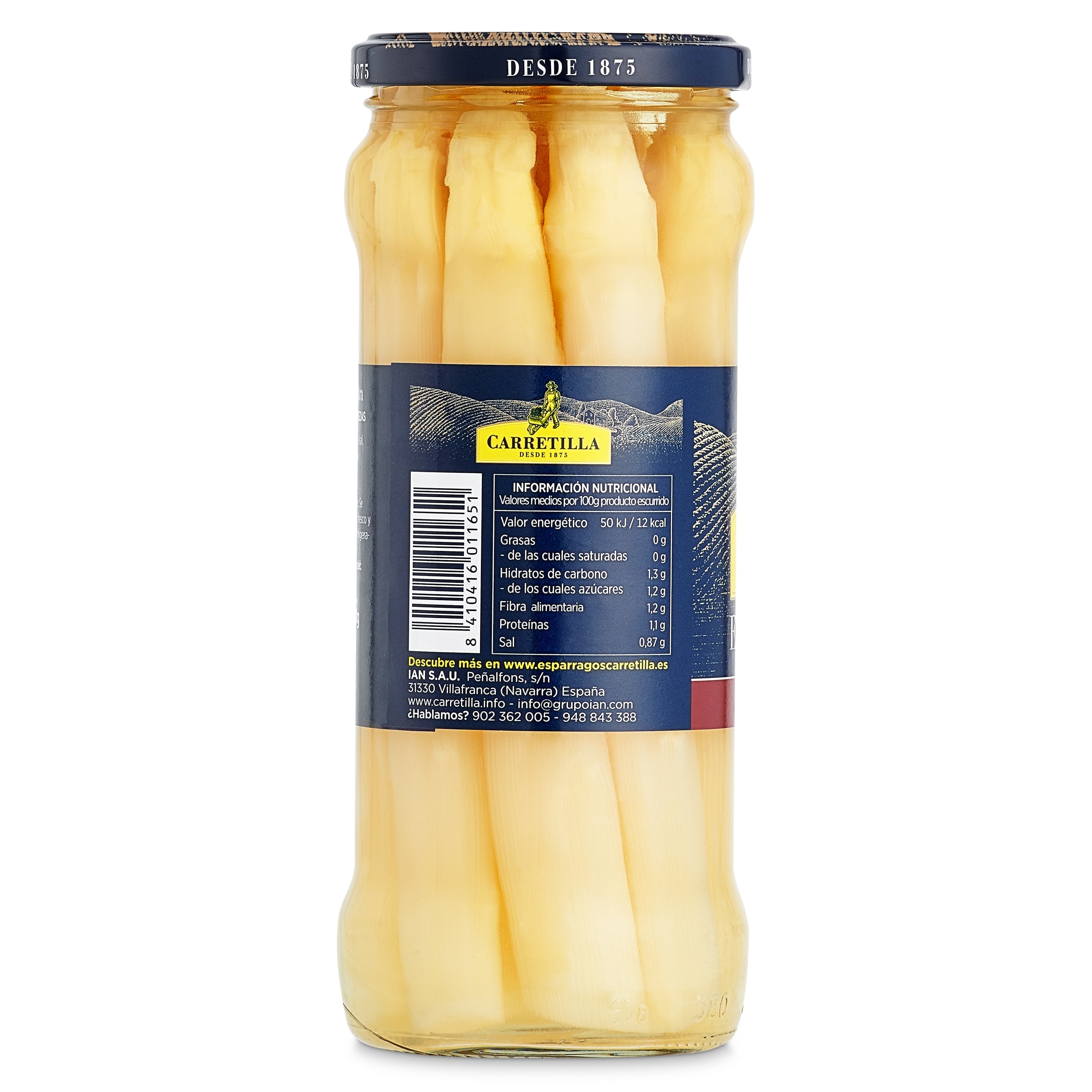 Espárragos blancos muy gruesos 8/12 piezas Carretilla 325 g