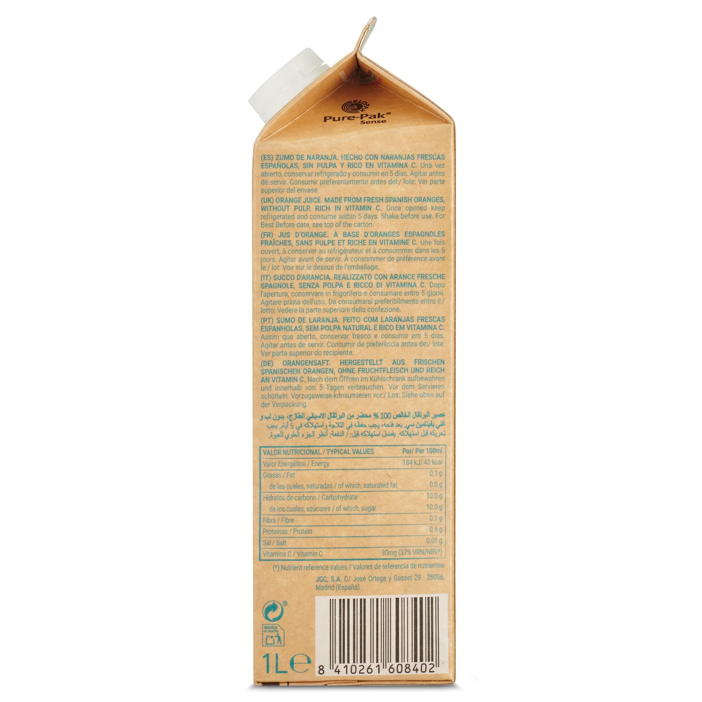 Zumo de naranja sin pulpa Don Simón 1 L