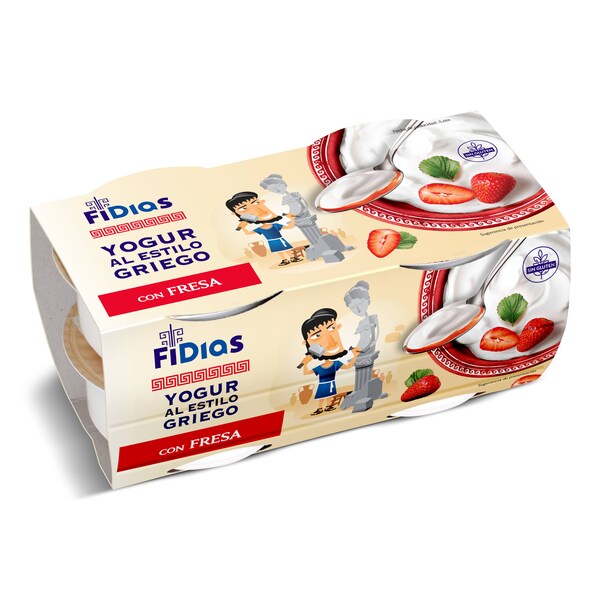 Yogur al Estilo Griego con Fresa Dia Fidias 4 Uds 125 Gr.