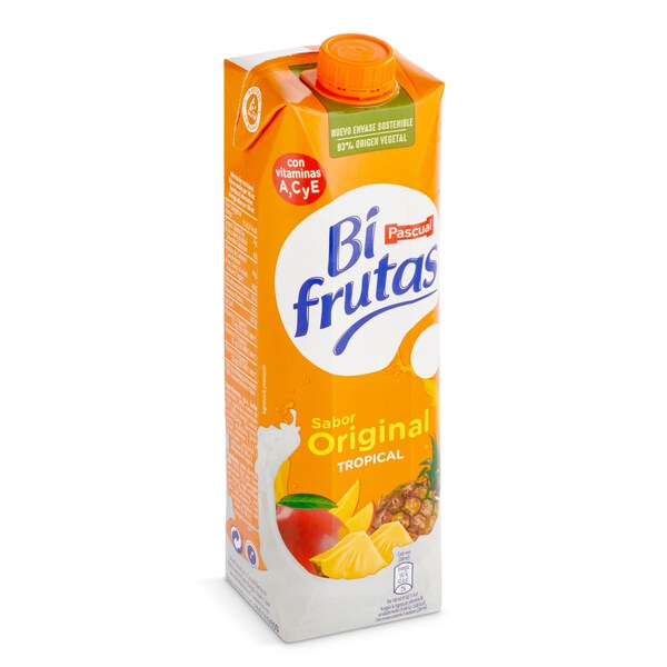 Bebida con Leche Tropical Bifrutas Pascual Envase 1 L.
