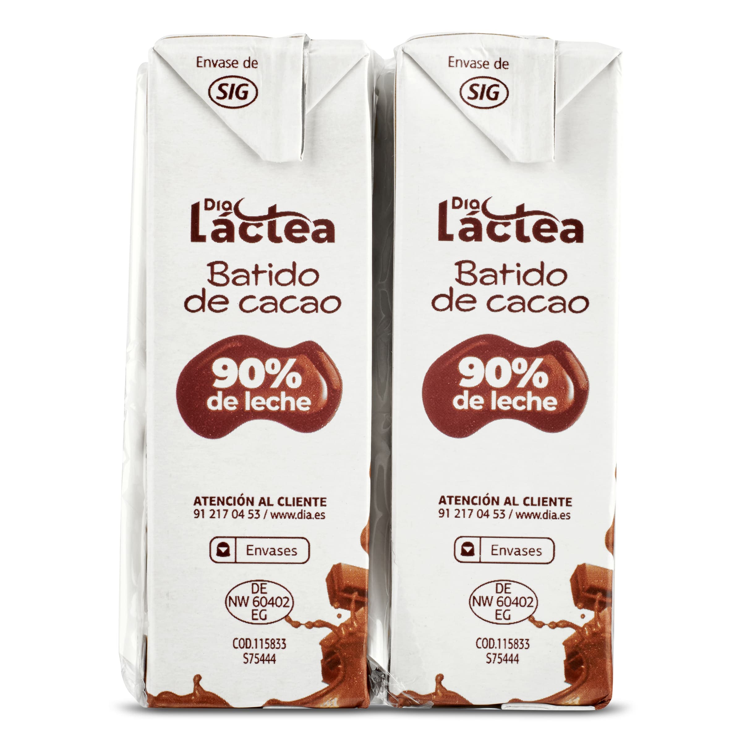 Batido de cacao 90% leche Dia Láctea 6 x 200 ml