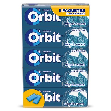 Chicle grageas sabor menta fuerte Orbit bolsa 5 unidades-0