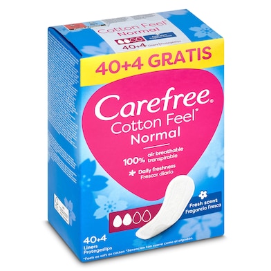 Protegeslips normal fragancia fresca Carefree caja 44 unidades-0