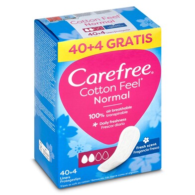 Protegeslips normal fragancia fresca Carefree caja 44 unidades-0