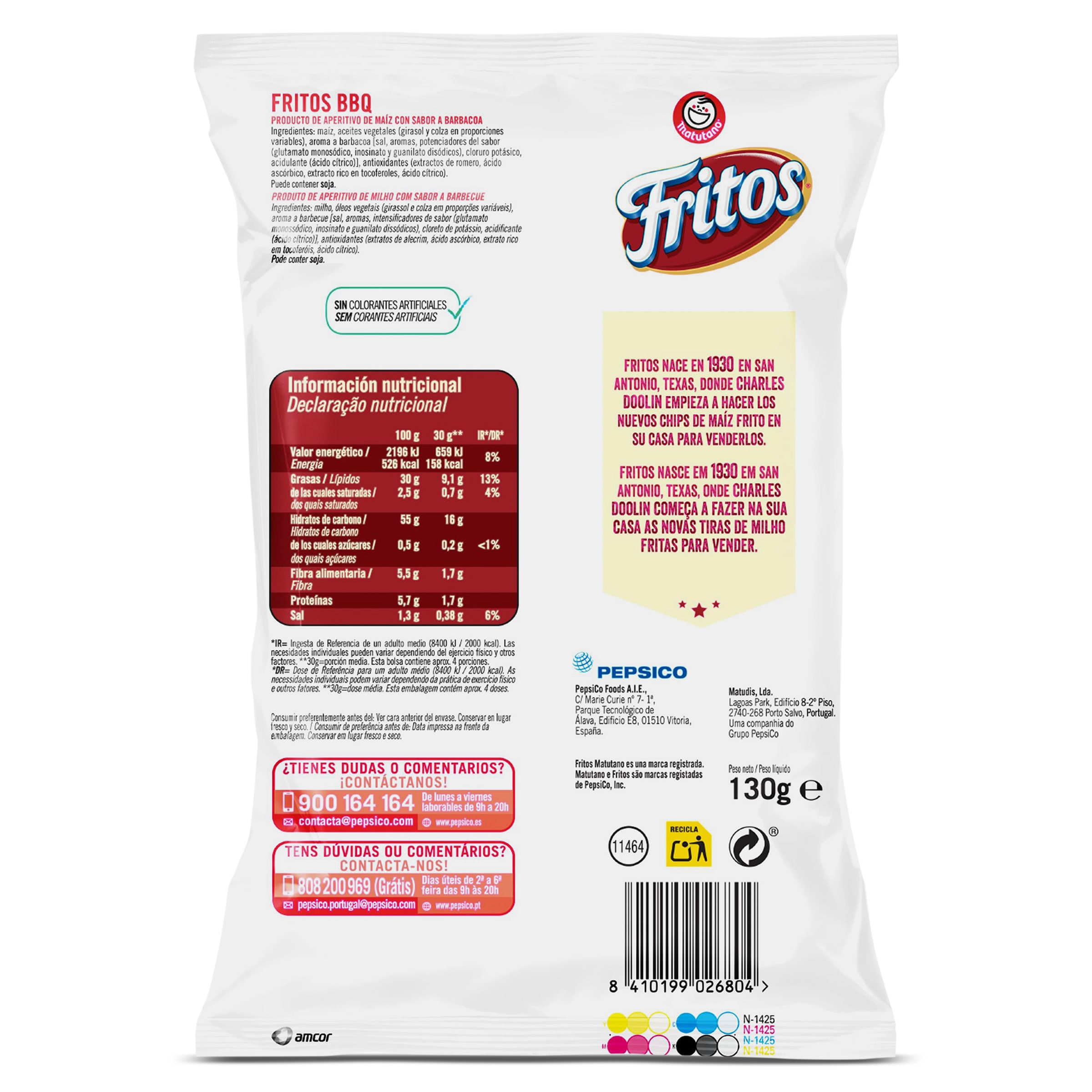 Fritos barbacoa 130 g