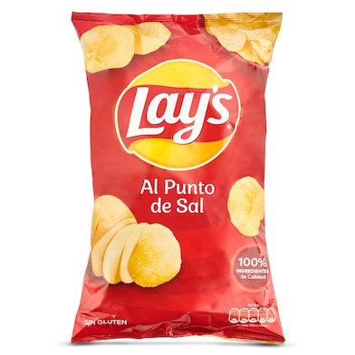 Patatas fritas al punto de sal Lay's bolsa 160 g-0