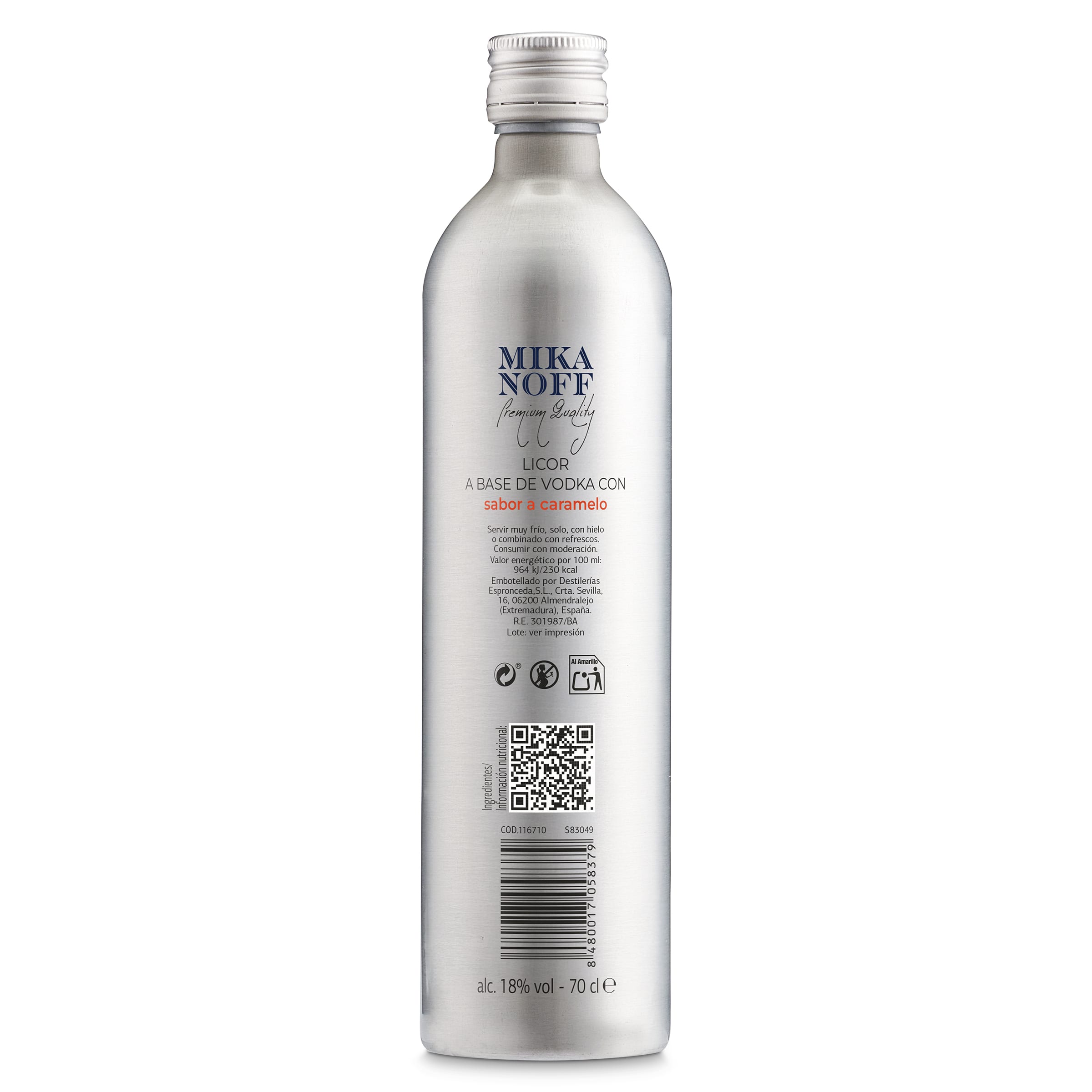 Vodka caramelo Mikanoff 70 cl