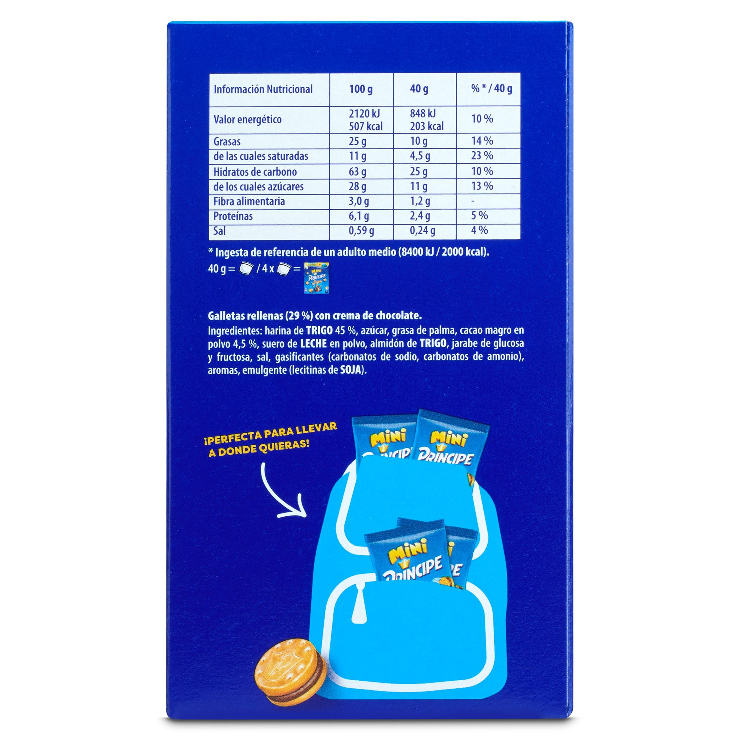 Mini galletas rellenas de chocolate Principe 160 g