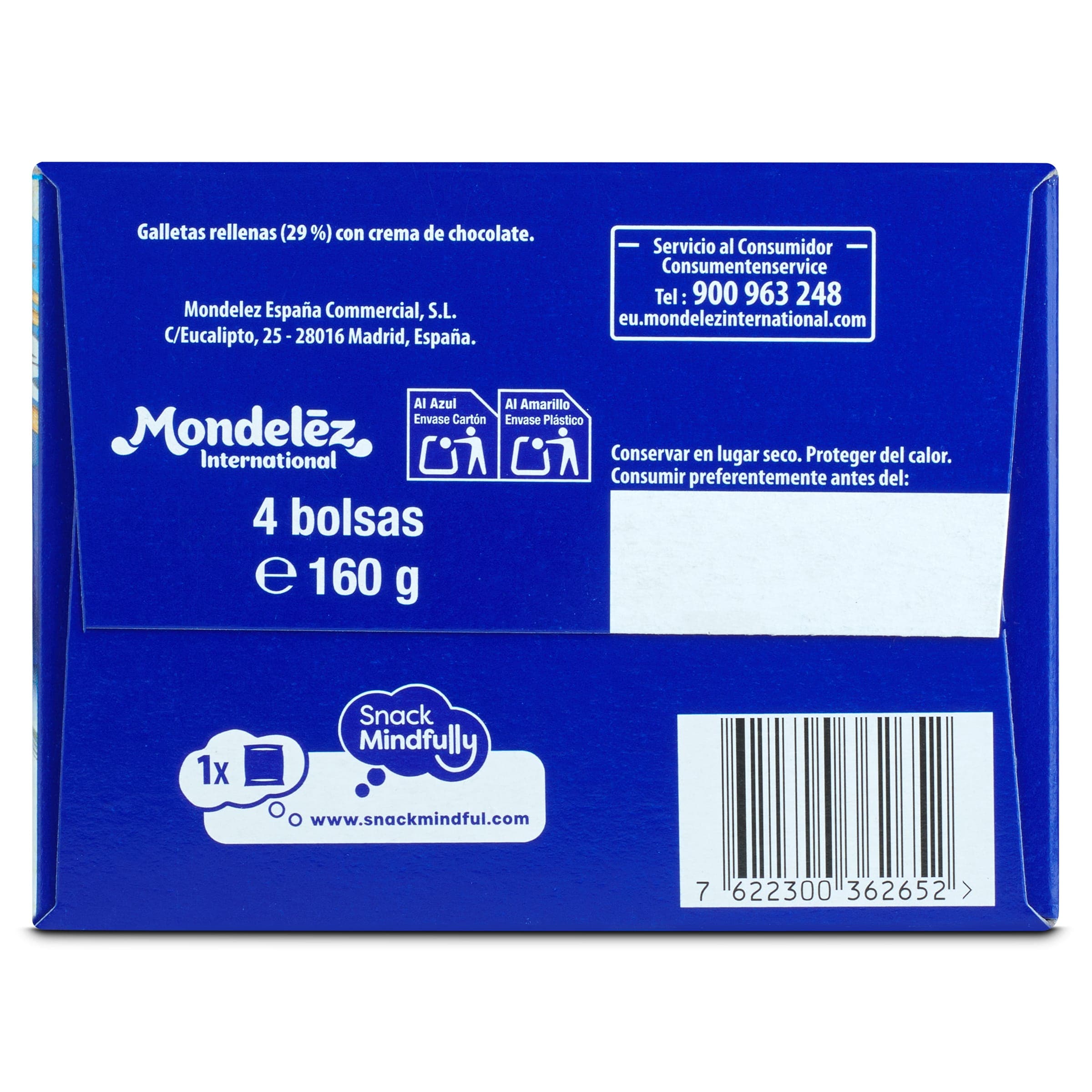 Mini galletas rellenas de chocolate Principe 160 g