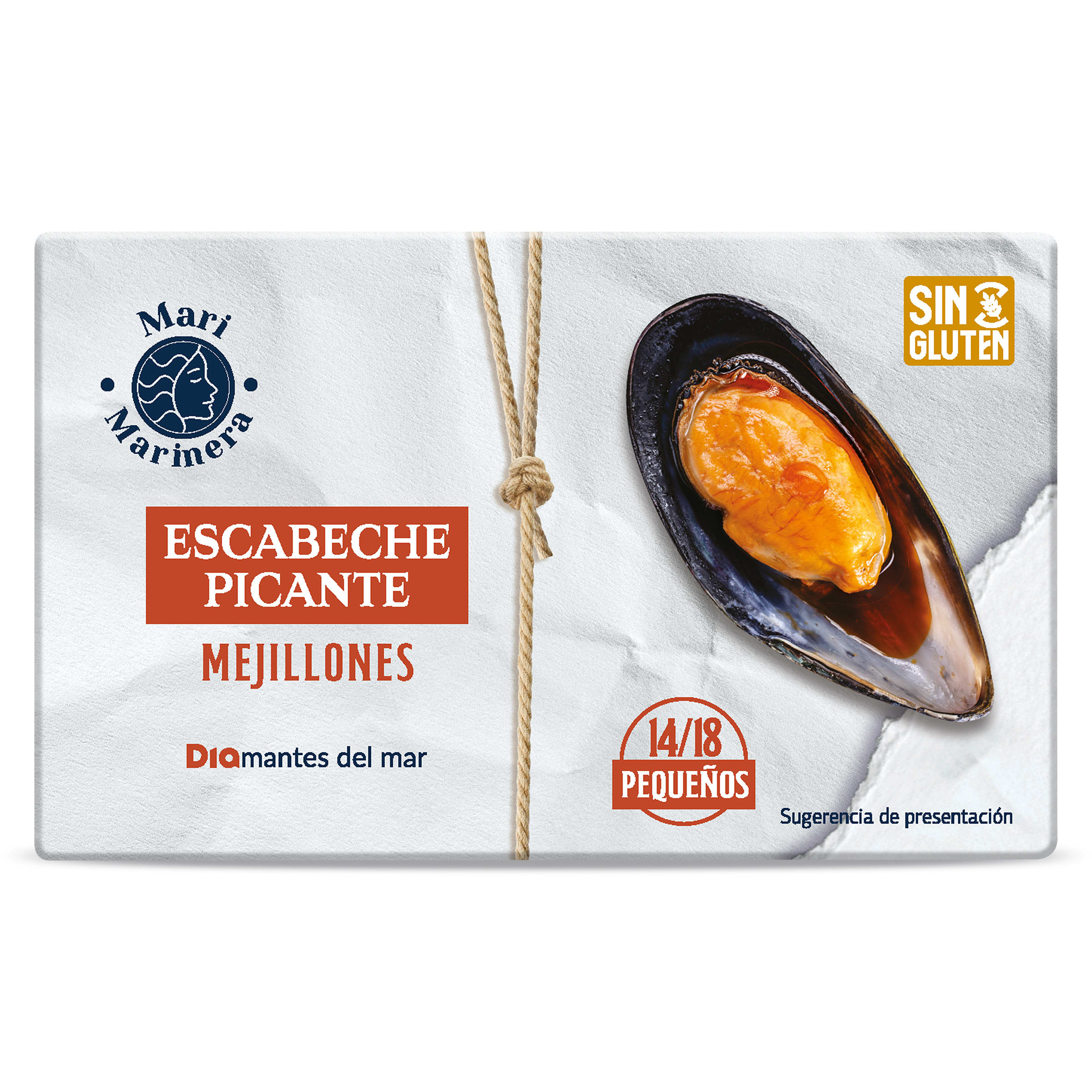 Mejillones en escabeche picantes 14/18 piezas Dia Mari Marinera 69 g