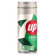 Refresco de lima limón zero Seven up lata 33 cl