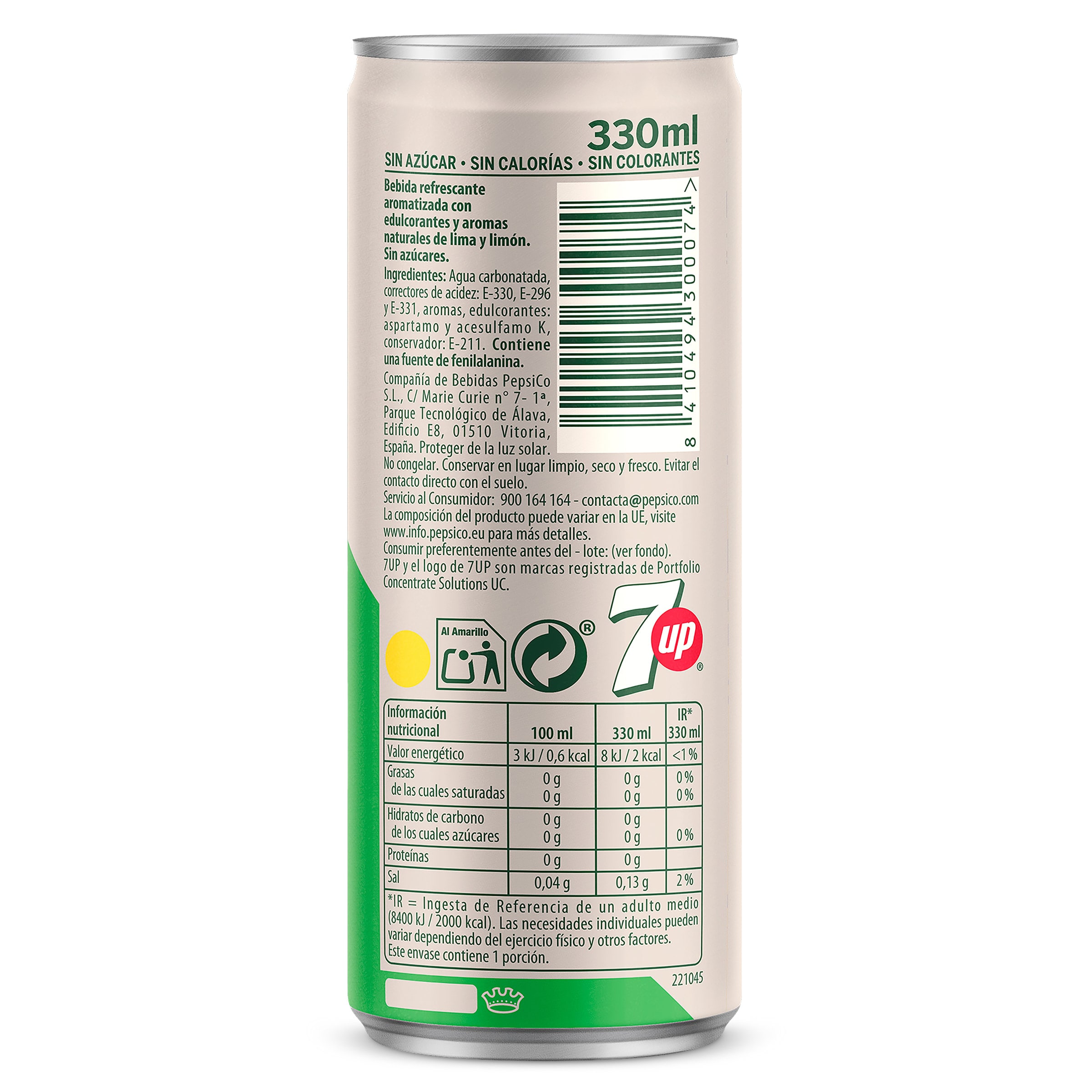 7 Up zero 330 ml