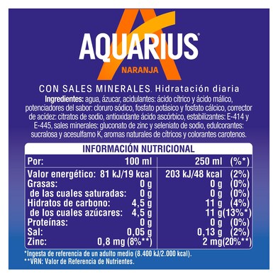 Bebida refrescante de naranja Aquarius botella 1.5 l-1 Bebida refrescante de naranja Aquarius botella 1.5 l-1