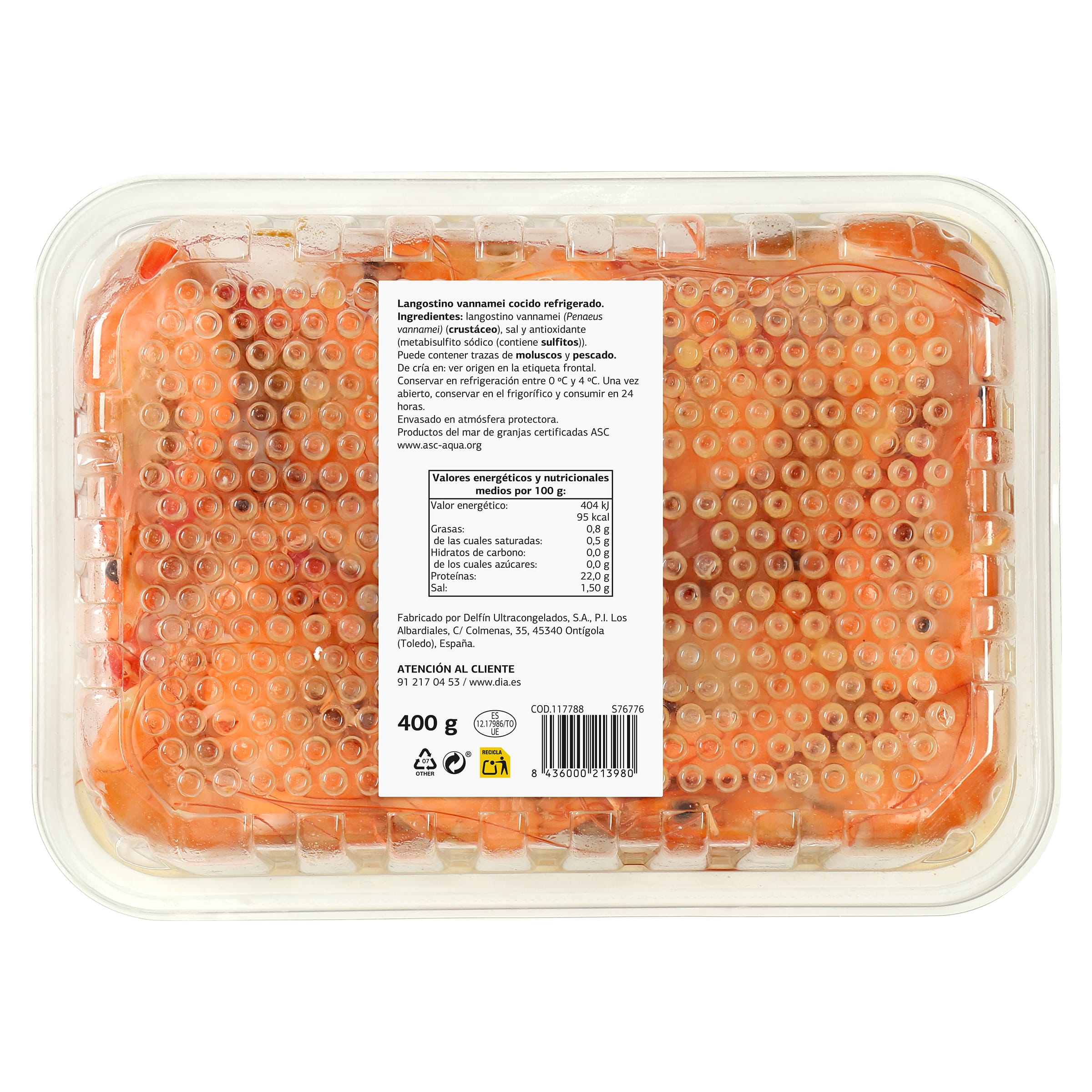 Langostino cocido Selección de Dia 400 g