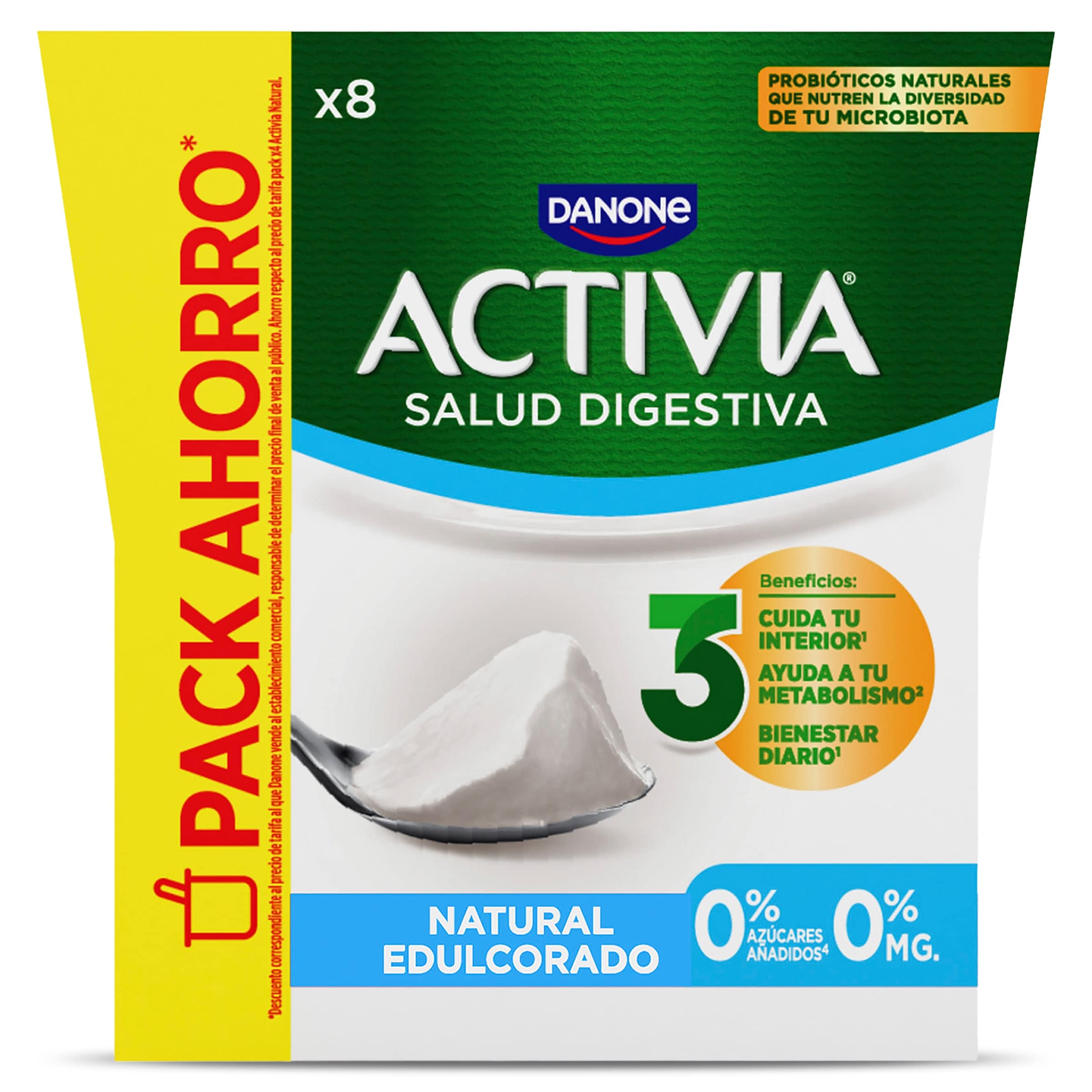 Bífidus natural desnatado edulcorado Activia 8 x 120 g