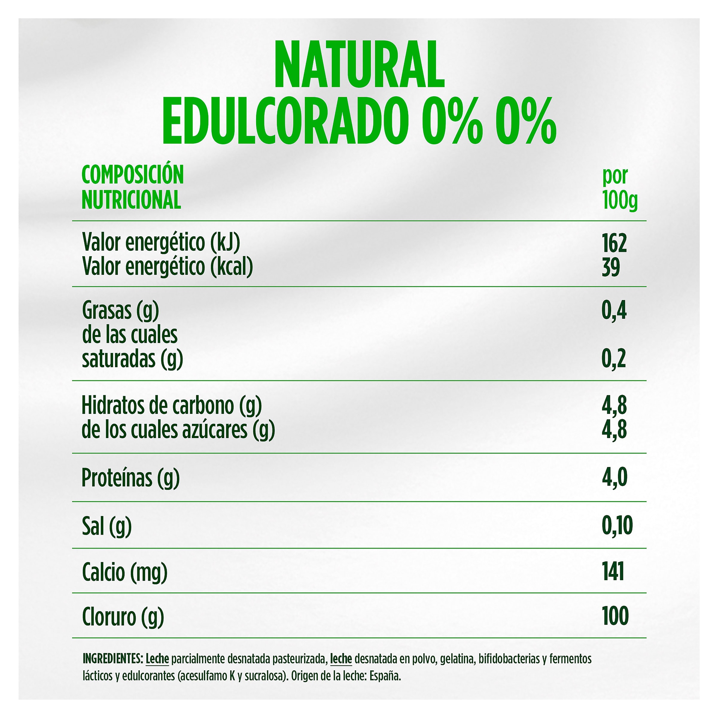 Bífidus natural desnatado edulcorado Activia 8 x 120 g