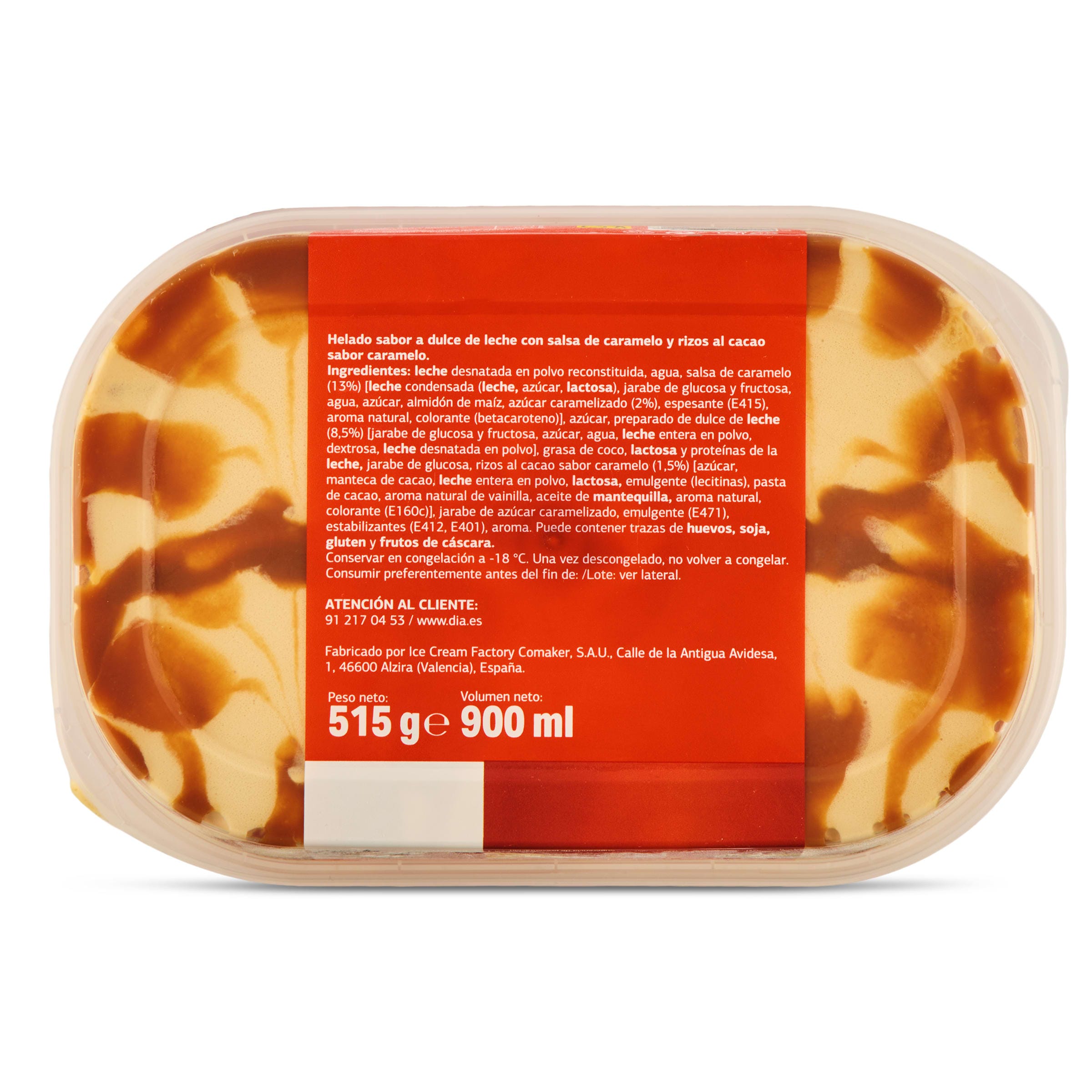 Barqueta de dulce de leche Dia Temptation 525 g