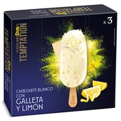 Helado bombón de limón 3 unidades Temptation de Dia estuche 195 g