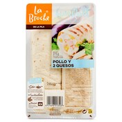Flautas de pollo y 2 quesos La broche bandeja 275 g