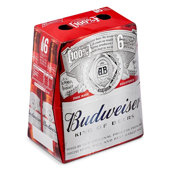 Cerveza Budweiser Pack 6 Botellas 25 Cl.