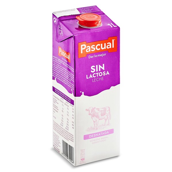Leche Desnatada sin Lactosa Pascual Envase 1 L.