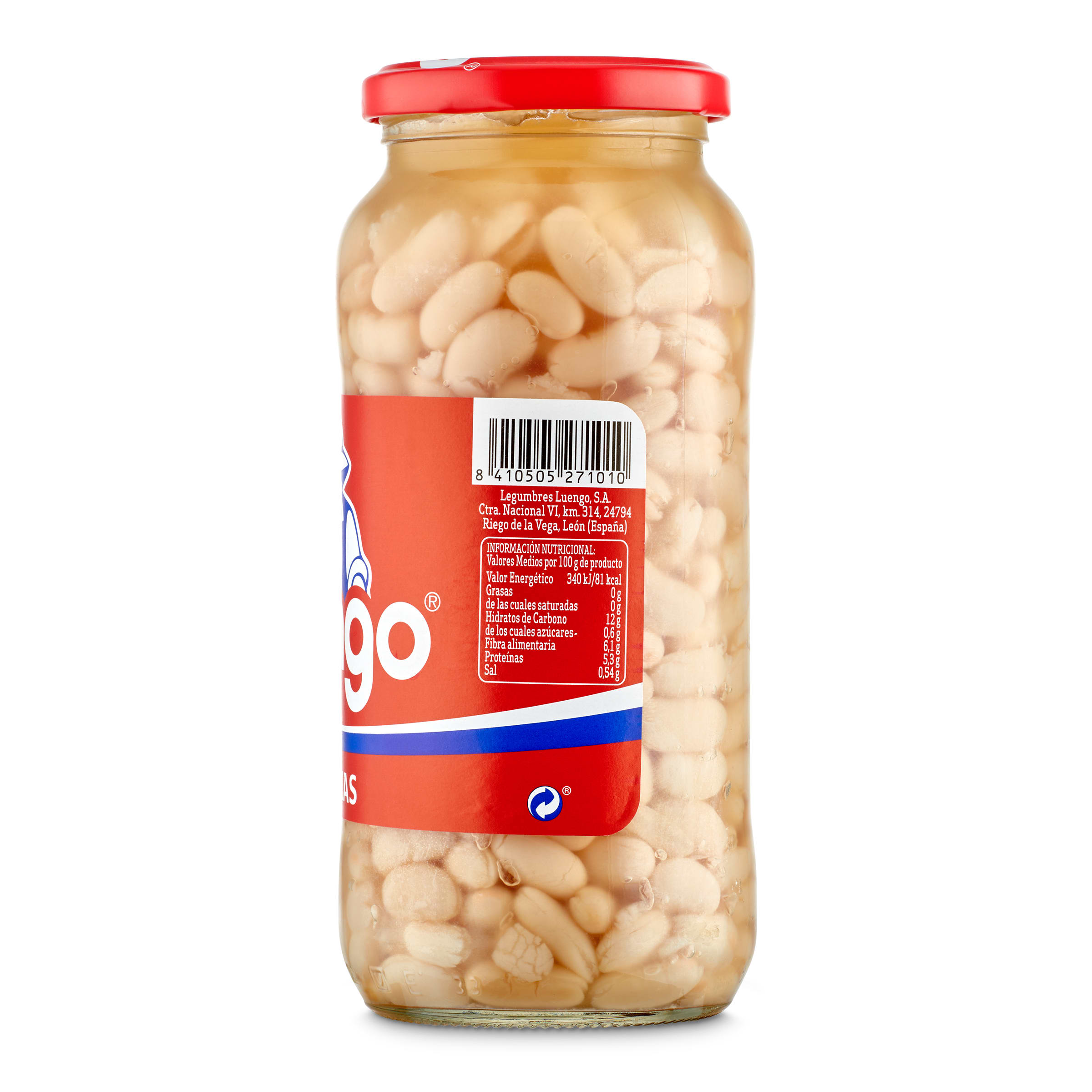Alubias blancas cocidas Luengo 400 g