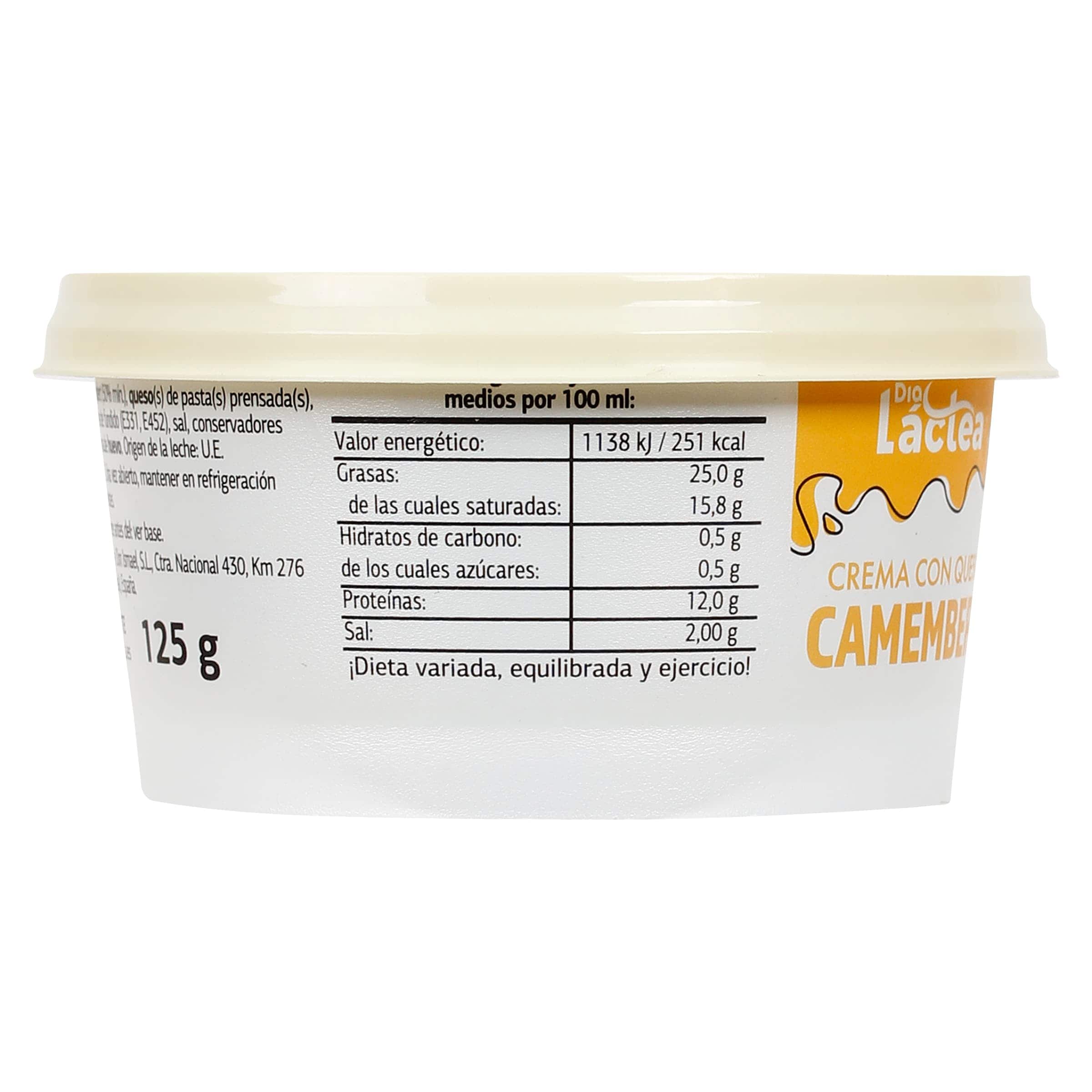 Crema de queso camembert Dia Láctea 125 g