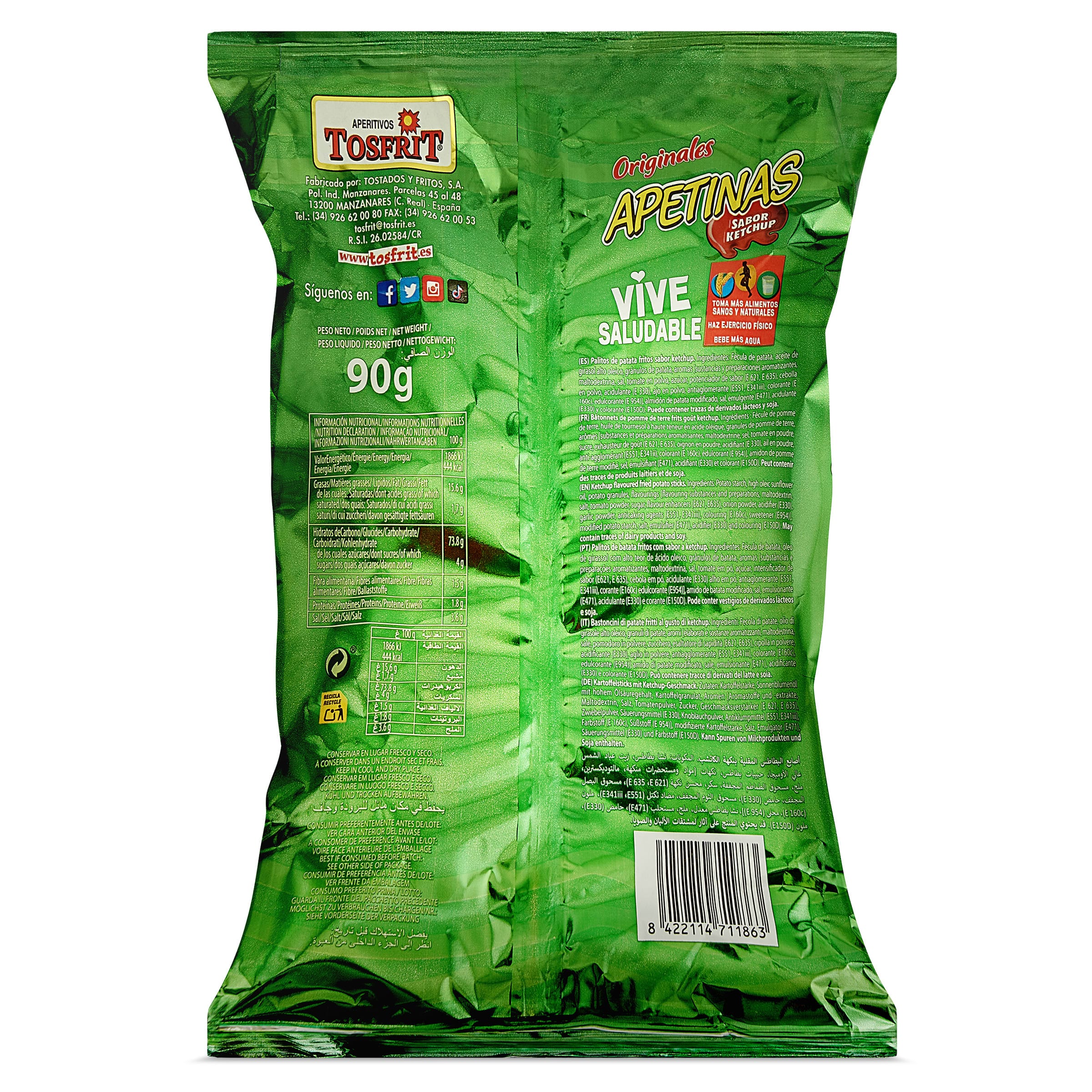 Apetinas sabor ketchup Tosfrit 90 g