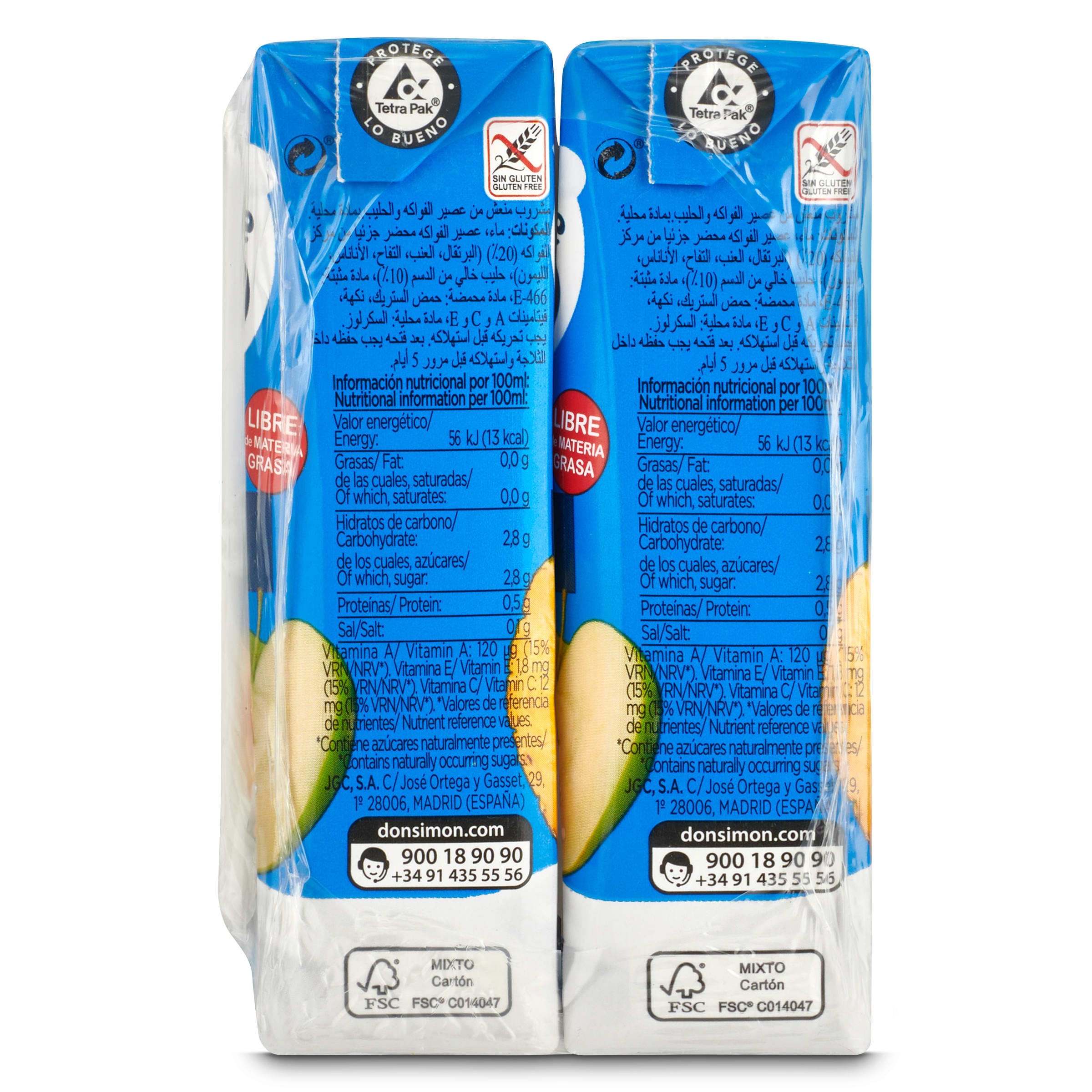 Bebida de fruta y leche caribe Don Simón pack 6 x 200 ml