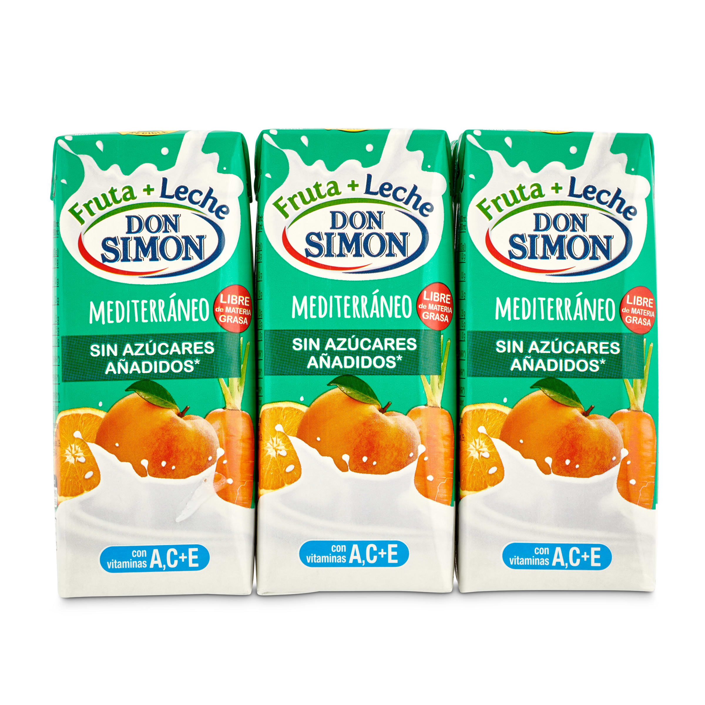 Bebida de fruta y leche mediterráneo Don Simón pack 6 x 200 ml