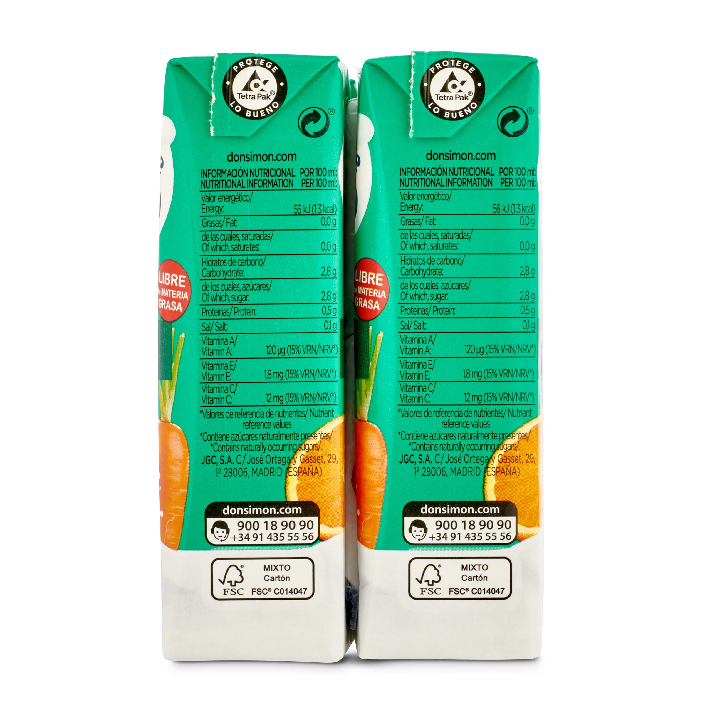 Bebida de fruta y leche mediterráneo Don Simón pack 6 x 200 ml