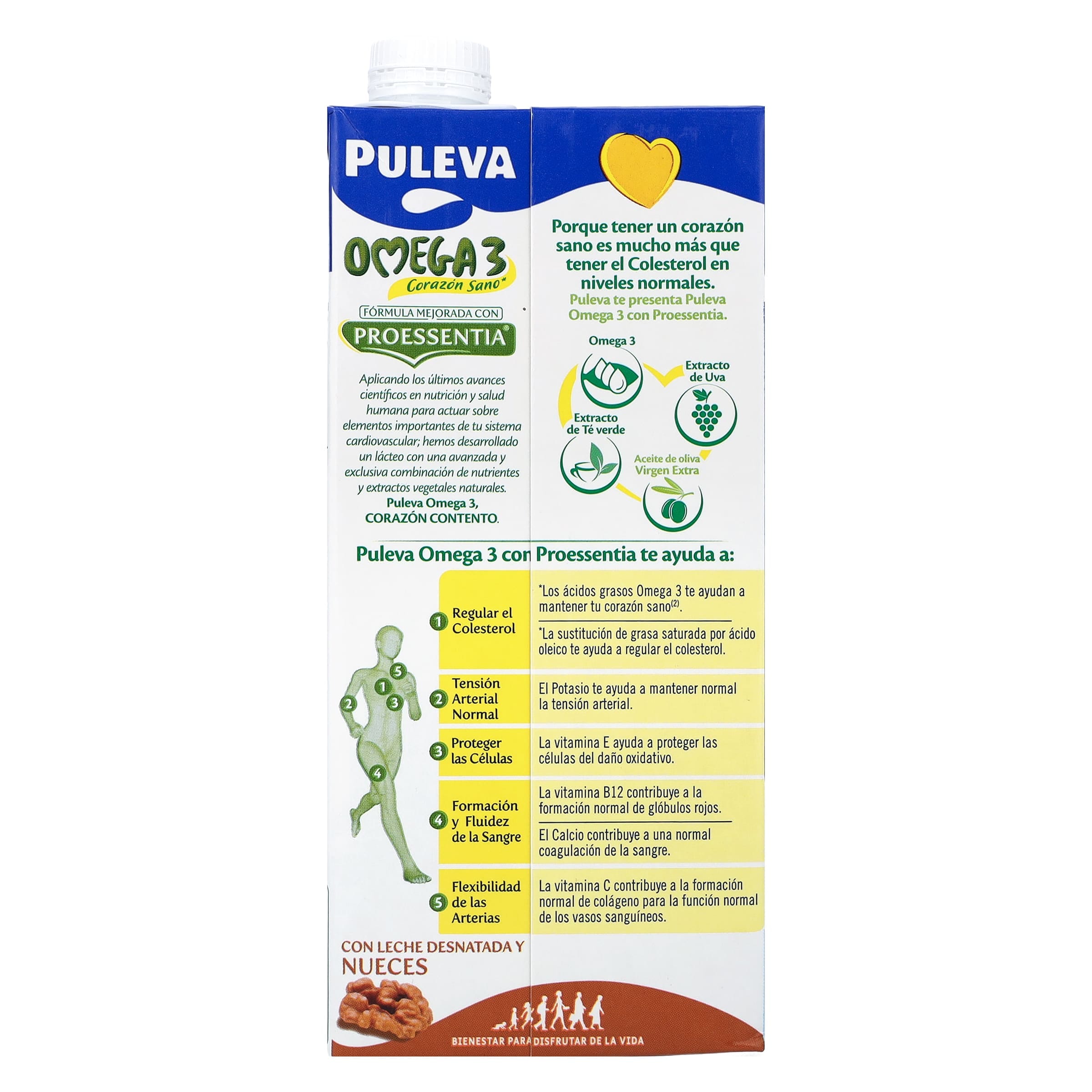 Bebida láctea omega 3 con nueces Puleva 1 L