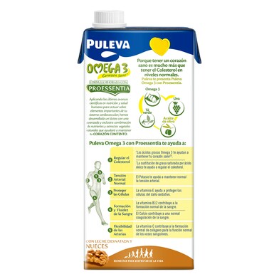 Bebida láctea omega 3 con nueces Puleva brik 1 l-1