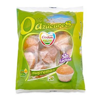 Magdalenas sin azúcar Codan bolsa 350 g-0 Magdalenas sin azúcar Codan bolsa 350 g-0