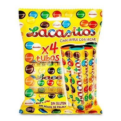 Grageas de chocolate con leche Lacasitos bolsa 80 g-0 Grageas de chocolate con leche Lacasitos bolsa 80 g-0