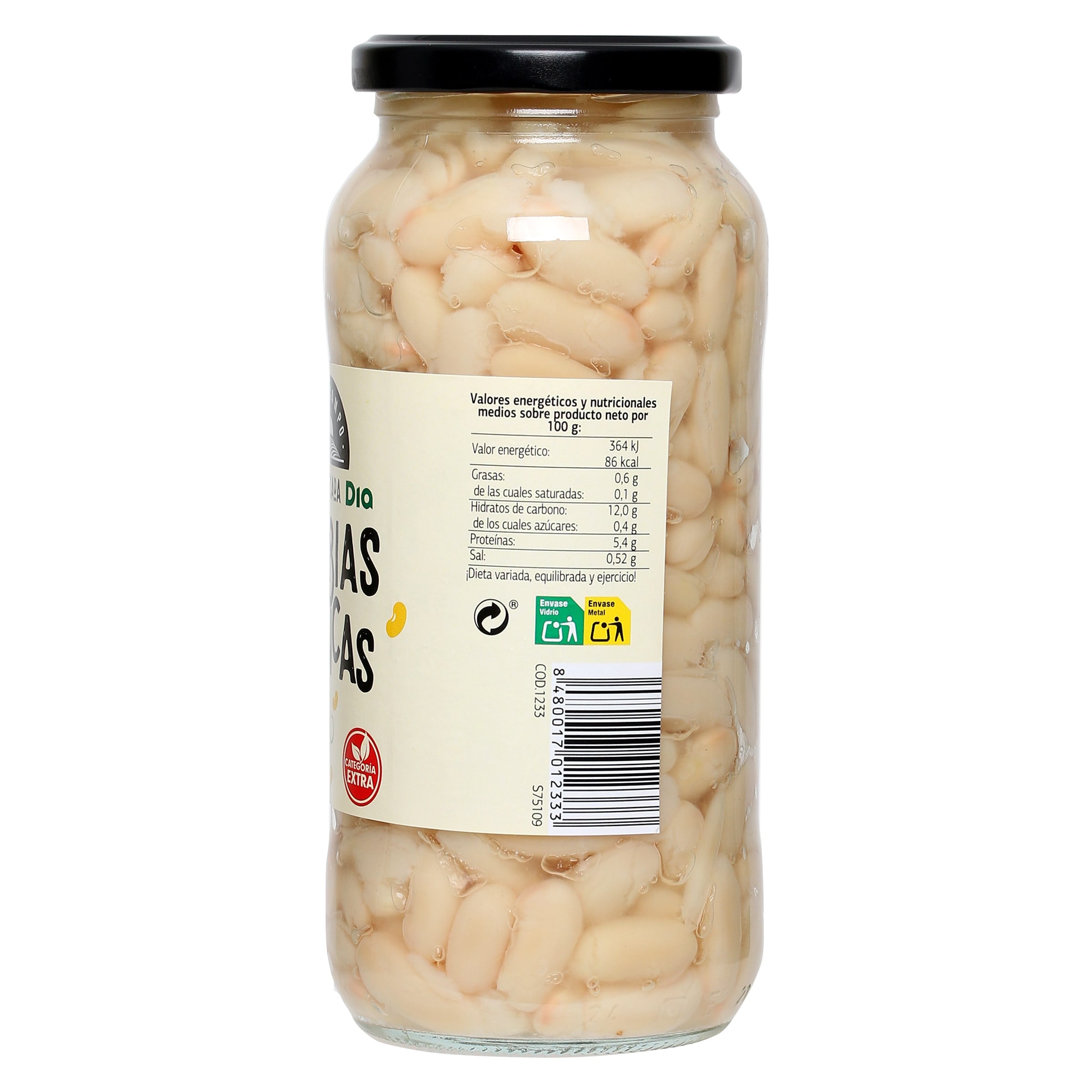 Alubias blancas cocidas Dia Vegecampo 400 g