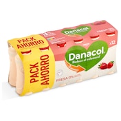 Bebida láctea de fresa Danacol pack 12 x 100 g