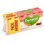 Bebida láctea de fresa Danacol pack 12 x 100 g