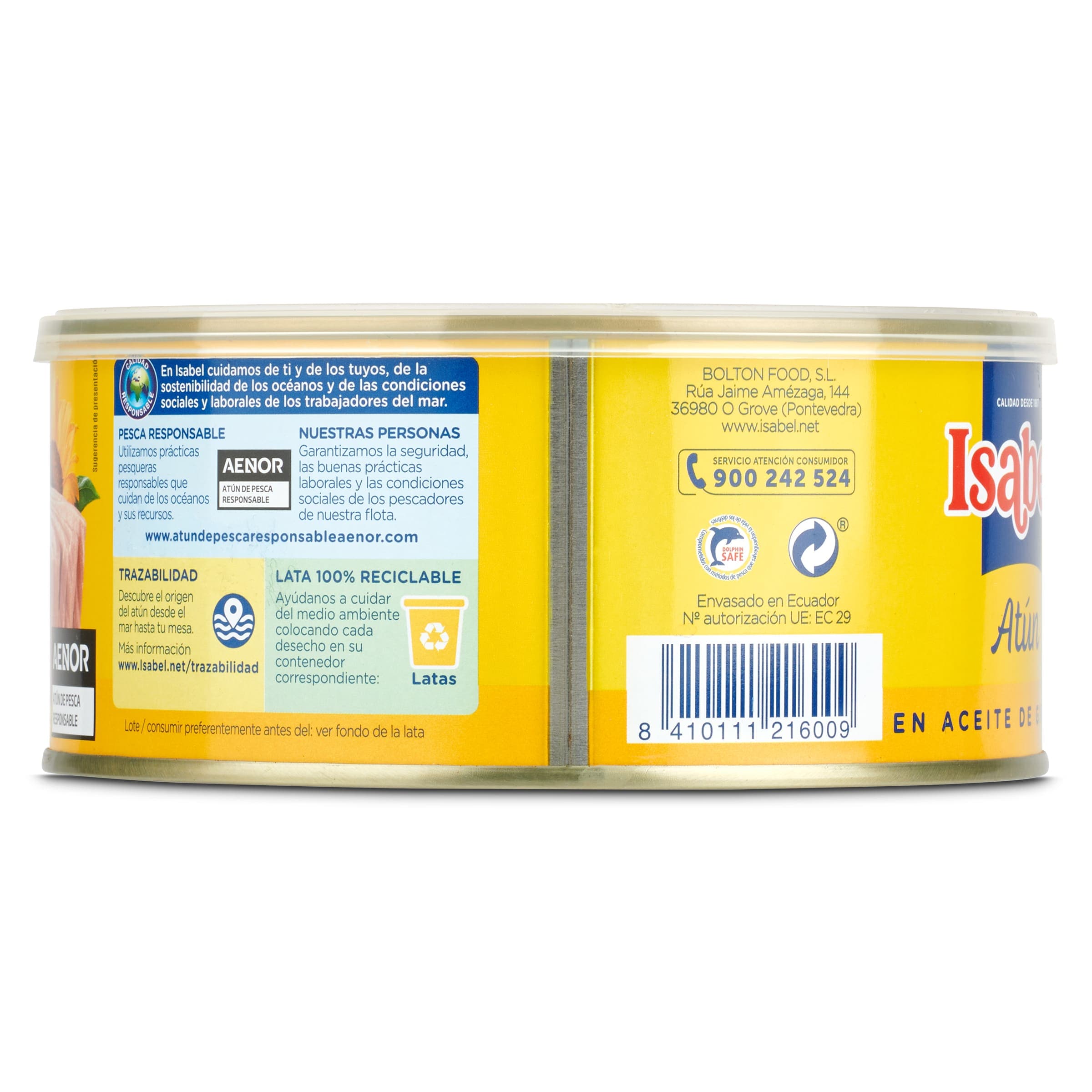 Atún en aceite de girasol Isabel 600 g
