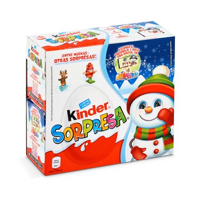 Huevos de chocolate con sorpresa Kinder estuche 126 g-0 Huevos de chocolate con sorpresa Kinder estuche 126 g-0