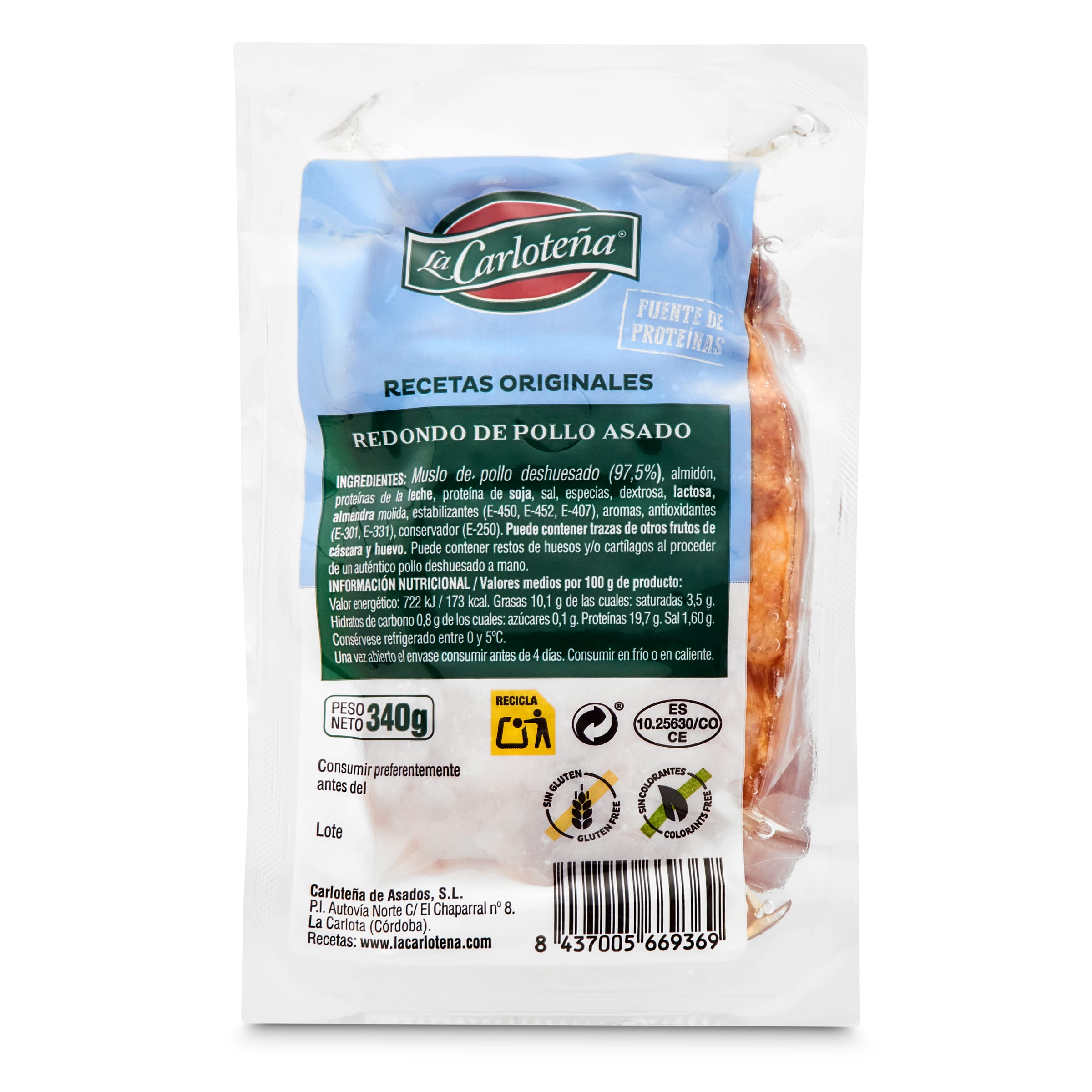 Redondo de pollo asado La Carloteña 340 g