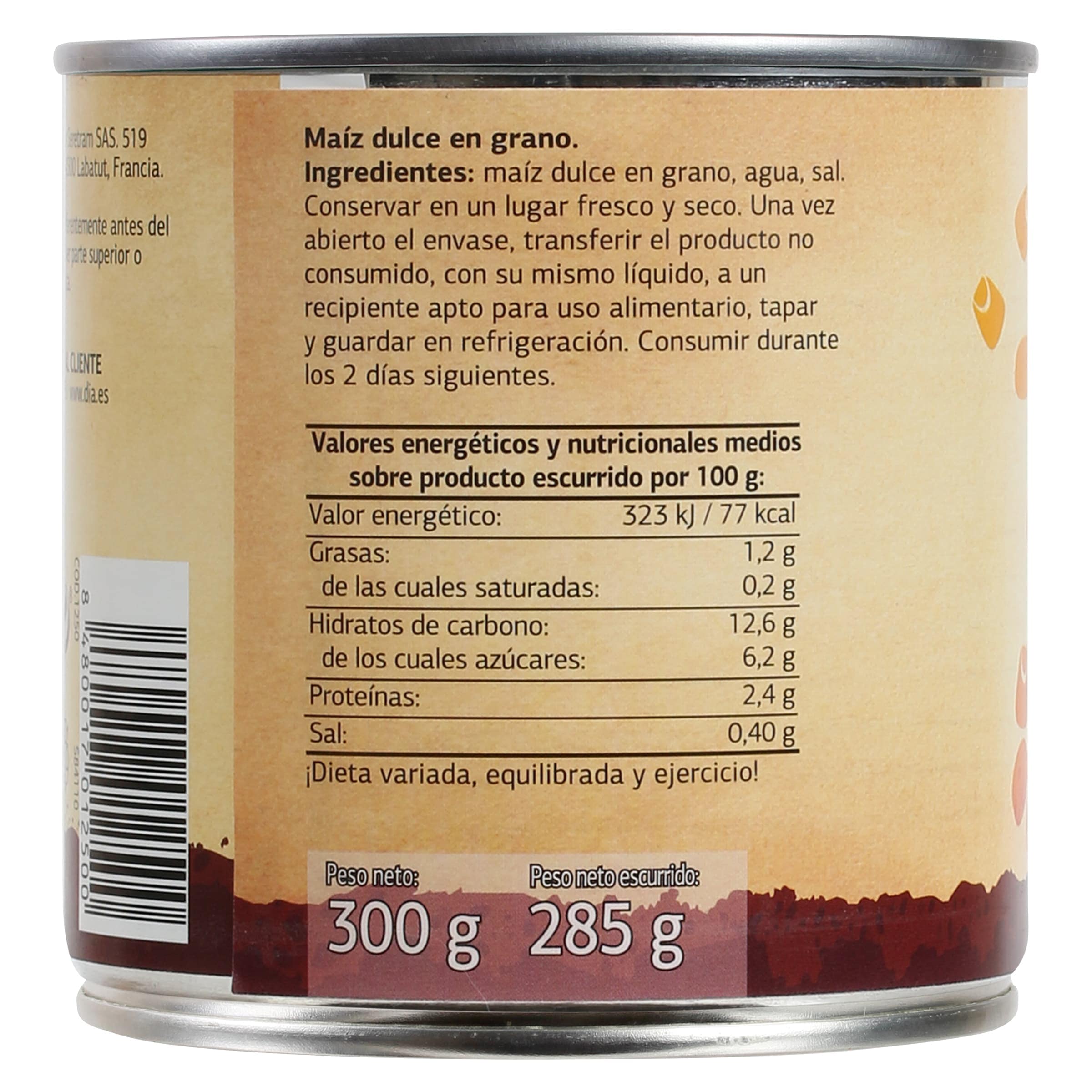 Maíz dulce Dia Vegecampo 285 g