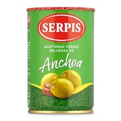 Aceitunas rellenas de anchoas Serpis lata 130 g