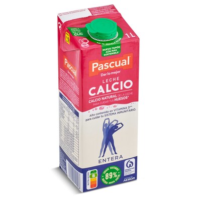 Leche entera calcio Pascual brik 1 l-0 Leche entera calcio Pascual brik 1 l-0