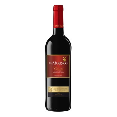 Vino tinto crianza D.O. Valdepeñas Molinos botella 75 cl-0 Vino tinto crianza D.O. Valdepeñas Molinos botella 75 cl-0