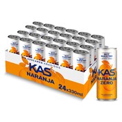 Refresco de naranja zero azúcares Kas pack 24 x 33 cl