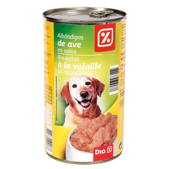 Alimento para perros en salsa albóndigas de ave Dia lata 1.2 Kg-0