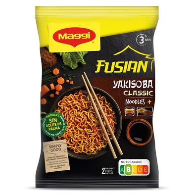 Pasta oriental yakisoba classic Fusian sobre 120 g-0